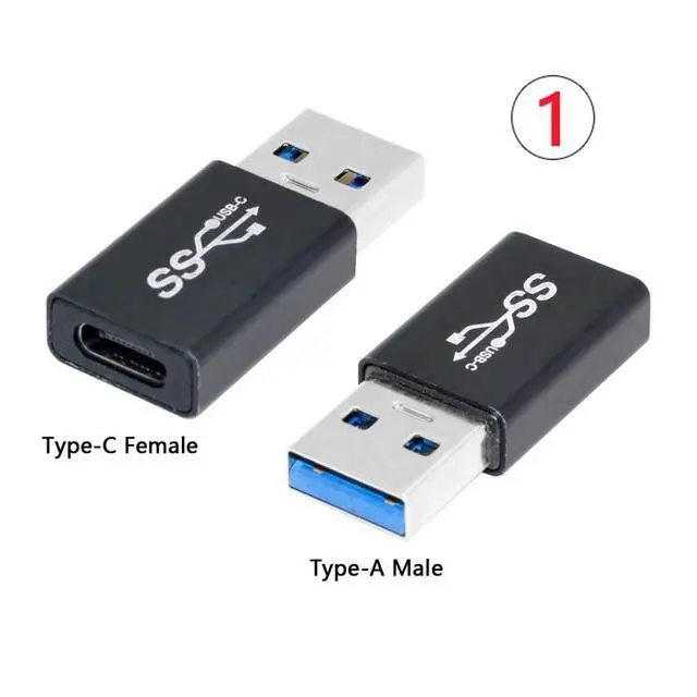 Alt view image 5 of 7 - 4 Pack USB 3.0/3.1 Connector USB 3.0 to USB C 10Gbps OTG Data Charge Converter Adapter