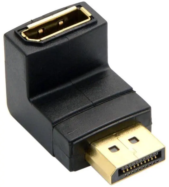 Main image of Up Angled 90 Degree DP DisplayPort Male to Female Extension Adapter 4K 60hz
