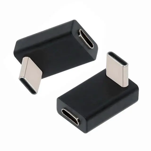 Main image of 2 Pack Micro USB 2.0 Connector, USB C Male to Micro USB 5Pin Female 90 Degree Angled Charging Data Connector Adapter