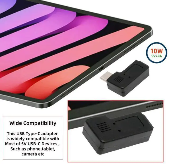 Alt view image 3 of 7 - 4 Pack Mini/Micro USB 2.0 Connector, USB C Male to Mini/Micro USB 5Pin Female 90/180 Degree Angled Charging Data Connector Adapter