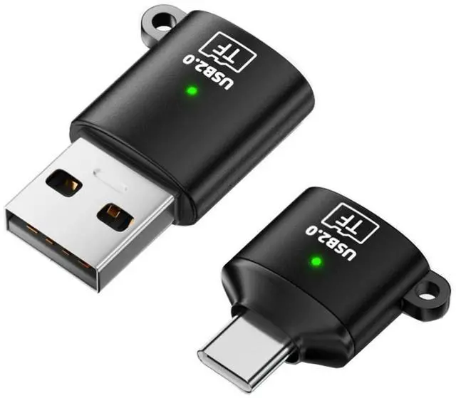 Main image of 2 Pack USB Micro SD Card Reader, USB 2.0 Type-A/C to Micro SD Adapter for TF Micro SDHC SDXC