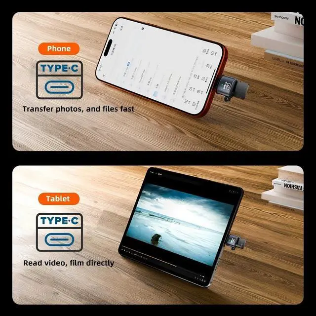 Alt view image 4 of 7 - 2 Pack USB Micro SD Card Reader, USB 2.0 Type-A/C to Micro SD Adapter for TF Micro SDHC SDXC