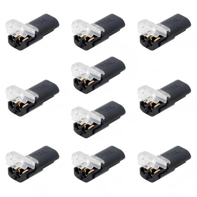 Main image of 10 Pack Dual Wire Solderless Adapter,Tool-Free Solderless Cable Quick Extension Terminal Adapter for 18-22AWG LED Strip