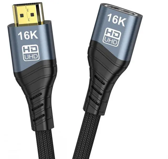 Main image of HDMI 16K Cable 1.64FT/0.5M,HDMI 2.2 Ultra High Speed 96Gbps Gold Plating Braided Cable Supports 16K@60Hz with DSC,8K@120Hz,HDR 10+,HBR3,DSC 1.2a