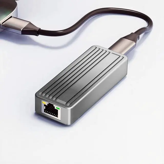 Main image of USB C to RJ45 Adapter,USB C to Gigabit 10Gbps Ethernet Network Adapter Aluminum Alloy Shell for Laptop/Desktop