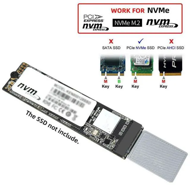 Alt view image 6 of 7 - M.2 NVME to CF Express Type A Hard Drive Converter Adapter for PCIe NVME 2230/2242/2260/2280 SSD