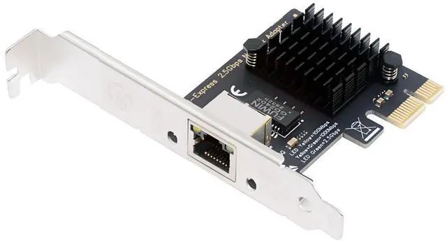 Main image of PCIe X1 to RJ45 Network Adapter,2.5G Gigabi Ethernet PCl Express Network Card Adapter for PC/Desktop/Server/NAS/AI with 8cm/12cm Slot Bracket