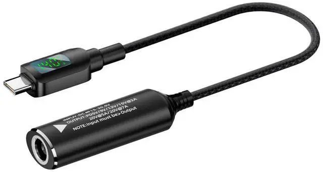 Main image of DC Power to USB C Converter,USB C to DC 7.9x5.4MM PD 140W Fast Charging Nylon Braided Cable Compatible 5V/9V/20V