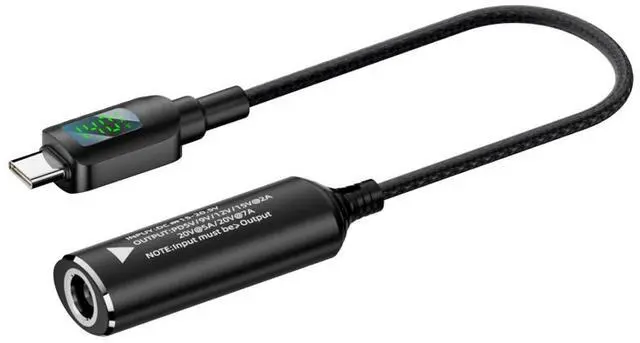 Main image of DC Power to USB C Converter,USB C to DC 7.4x5.0MM PD 140W Fast Charging Nylon Braided Cable Compatible 5V/9V/20V