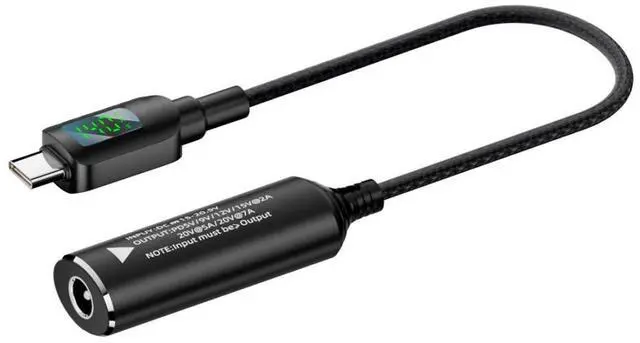 Main image of DC Power to USB C Converter,USB C to DC 5.5x2.5MM PD 140W Fast Charging Nylon Braided Cable Compatible 5V/9V/20V