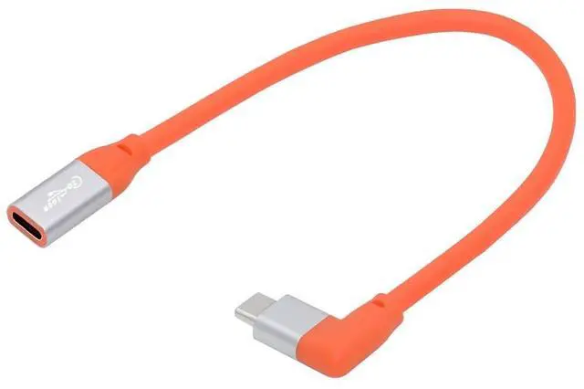 Main image of USB C to C Extension Cable,USB 3.2 Gen 2x2 90 Degree Angled Cable Support 20Gbps Data Transfer PD 100W Fast Charging 8K@60Hz Video Output 0.98FT/0.3M