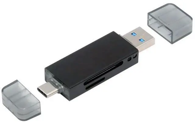 Main image of SD Card Reader, 2-in-1 USB C/USB 3.0 Memory Card Reader for Micro SD and SD/SDHC/SDXC/MMC Card