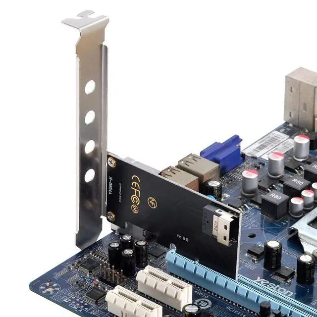 Alt view image 7 of 7 - PCIe 4.0 X4 to Slimline SAS SFF-8654 Adapter with 120mm Bracket for U.2 SFF-8639 NVME PCIe SSD