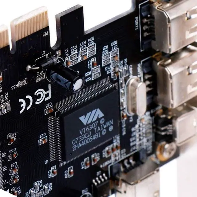 Alt view image 4 of 7 - 4 Ports 1394A Capture Card,3 x 6Pin and 1 x 4Pin 1394A to PCI Express Expansion Card Adapter with 8cm/12cm Slot Bracket and Cable