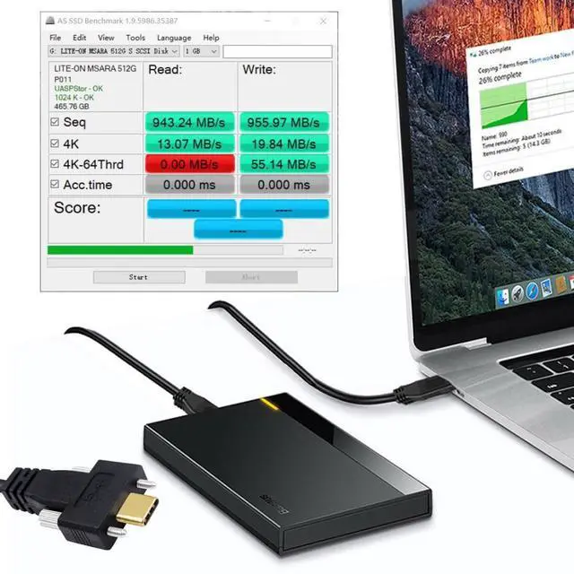Alt view image 4 of 7 - USB C to C Cable,USB C Male to Male Fast Charging Data Transfer Extension Cable with Dual Screws