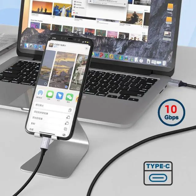 Alt view image 3 of 7 - USB A to USB C Cable USB 3.1 Gen 2 10Gbps 15W 5V3A Fast Charging Data Transfer Extension Cable 3.28FT/1.0M