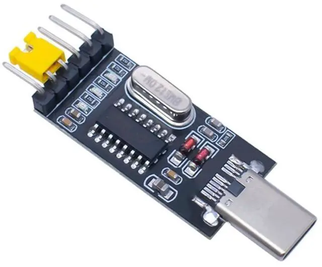 Main image of USB C Plug to TLL Serial Programmer TTL Level 5V/3V3 with PWR/TXD/RXD Indicator Lights