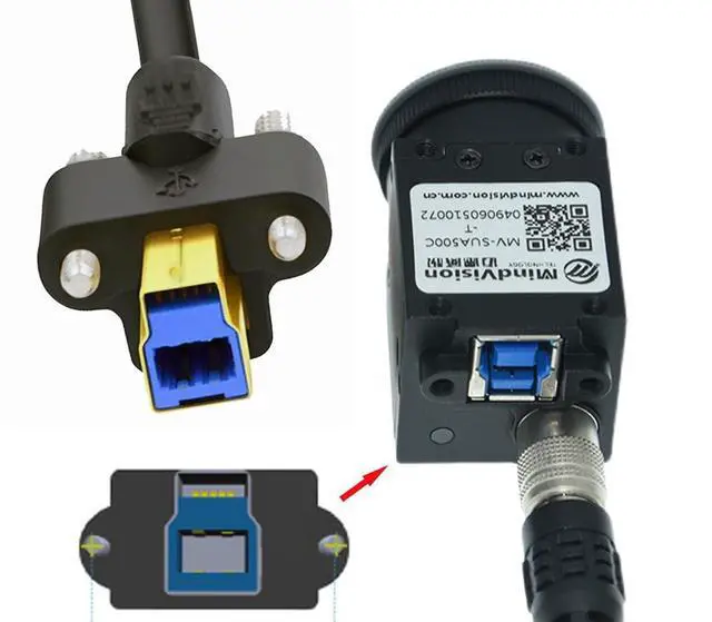 Alt view image 7 of 7 - USB 3.0 Type-A to USB 3.0 Type-B Cable 5Gbps Transfer Speed Gold Plating Connector for Industrial Camera/Printer/Scanner 6.56FT