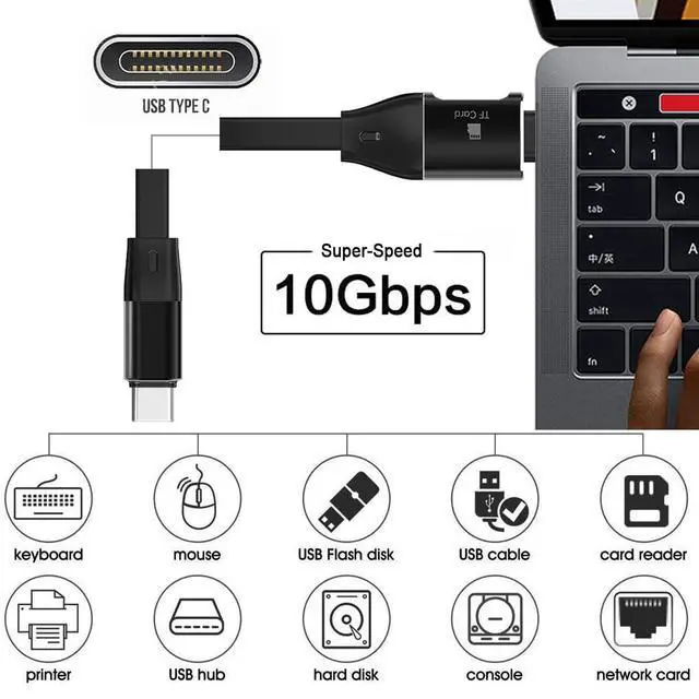 Alt view image 3 of 7 - USB C 1 in 2 OTG Cable Support 10Gbps Data Transfer PD15W Fast Charging Compatible with iPhone 15/16 for Digital Headphones/Sound Card Decoder/Hard Disk/Micro-SD Card