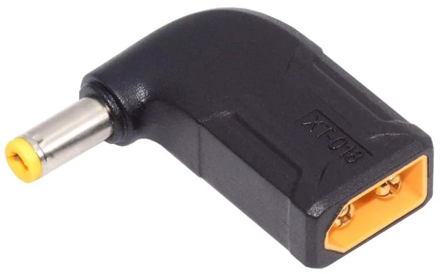 Main image of XT60 to DC Adapter,DC 5.5x2.5mm Male to XT60 Male 90 Degree Right Angled Bidirectional Charging Adapter for Aircraft Model/Car Model Charging Cable XT60 Model Plug
