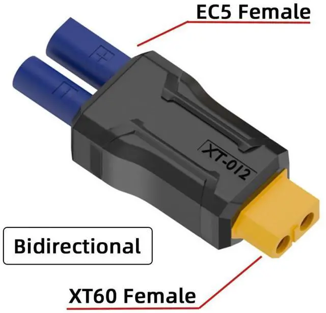 Alt view image 2 of 7 - XT60 to DC Adapter,EC5 Female to XT60 Female Bidirectional Charging Conversion Adapter for Aircraft Model/Car Model Charging Cable XT60 Model Plug