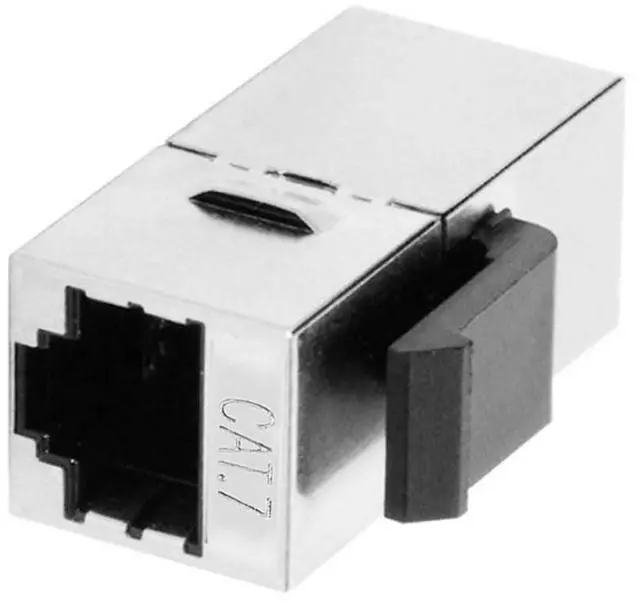Main image of CAT7 Keystone Jack Adapter 10Gbps CAT7 RJ45 Female to Female Ethernet Shielded Keystone Insert Socket Module Coupler Adapte for Cat7/Cat6a/Cat6/Cat5/Cat5e Cable