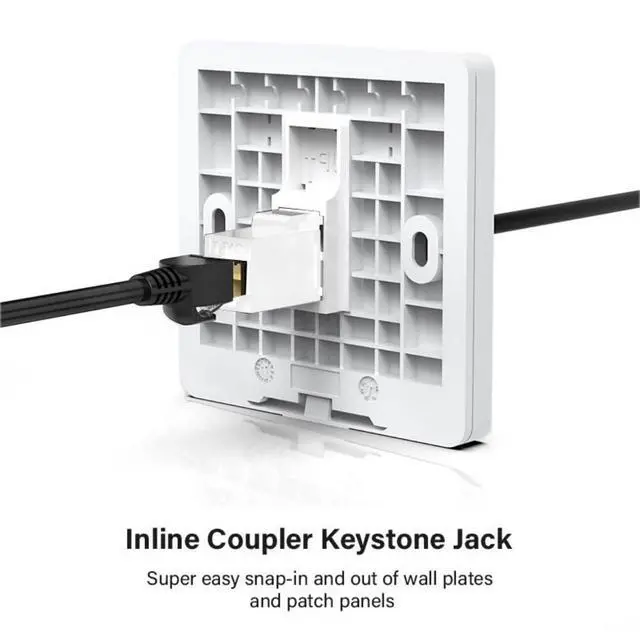 Alt view image 4 of 7 - CAT7 Keystone Jack Adapter 10Gbps CAT7 RJ45 Female to Female Ethernet Shielded Keystone Insert Socket Module Coupler Adapte for Cat7/Cat6a/Cat6/Cat5/Cat5e Cable