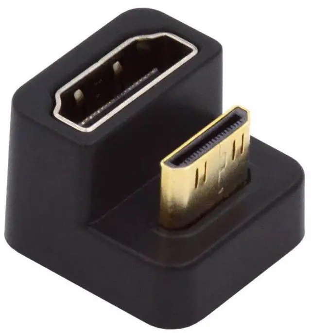 Main image of Mini HDMI Male to HDMI Female 4K@60Hz 180 Degree UP Angled Extension Adapter Converter Connector