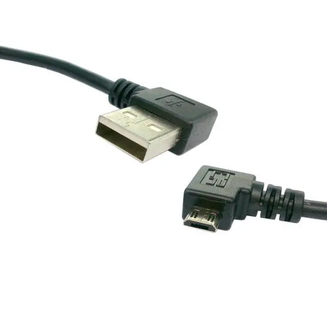 Alt view image 4 of 5 - USB 2.0 to Micro USB 5Pin 90 Degree Left Angled Data Charge Extension Cable 20cm