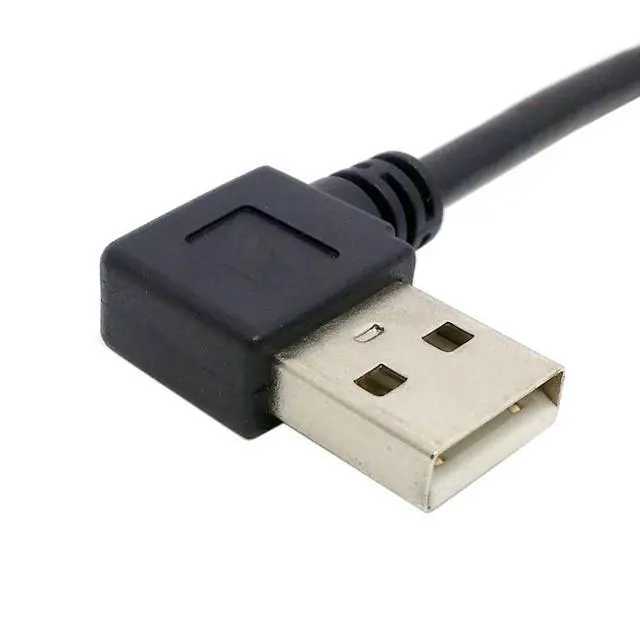 Alt view image 2 of 5 - USB 2.0 to Micro USB 5Pin 90 Degree Left Angled Data Charge Extension Cable 20cm