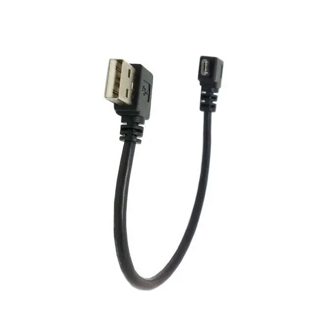 Alt view image 5 of 5 - USB 2.0 to Micro USB 5Pin 90 Degree Left Angled Data Charge Extension Cable 20cm