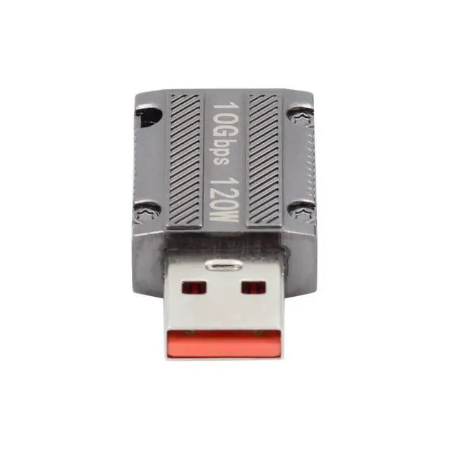 Alt view image 7 of 7 - Type-C USB C to USB 3.0 Connector 10Gbps Data 120W Power Adapter Alloy Shell Mecha Cyberpunk Style