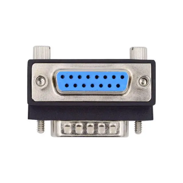 Alt view image 6 of 7 - DSUB D-subminiature 15Pin Male to Female Down 90Degree Angled Extension Adapter DB Connector