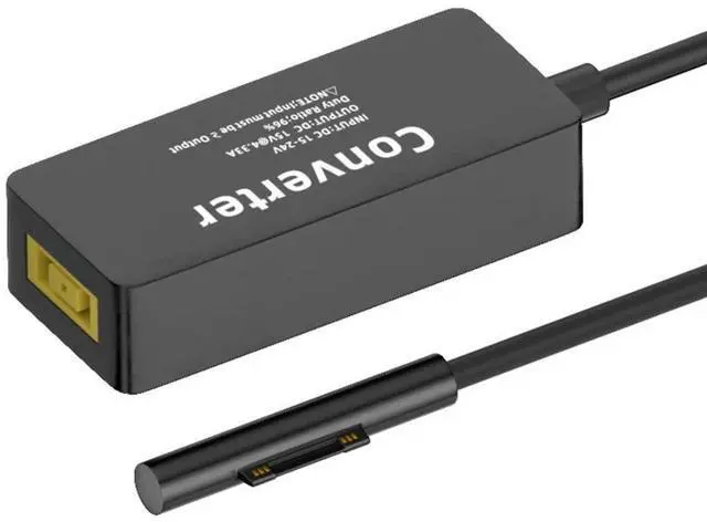 Main image of Surface Charge Converter,Rectangle Power Thinpad X1 to Surface Pro3/4/5/6/7/8/9 Book Pro 65W DC 15V Charge Adapter