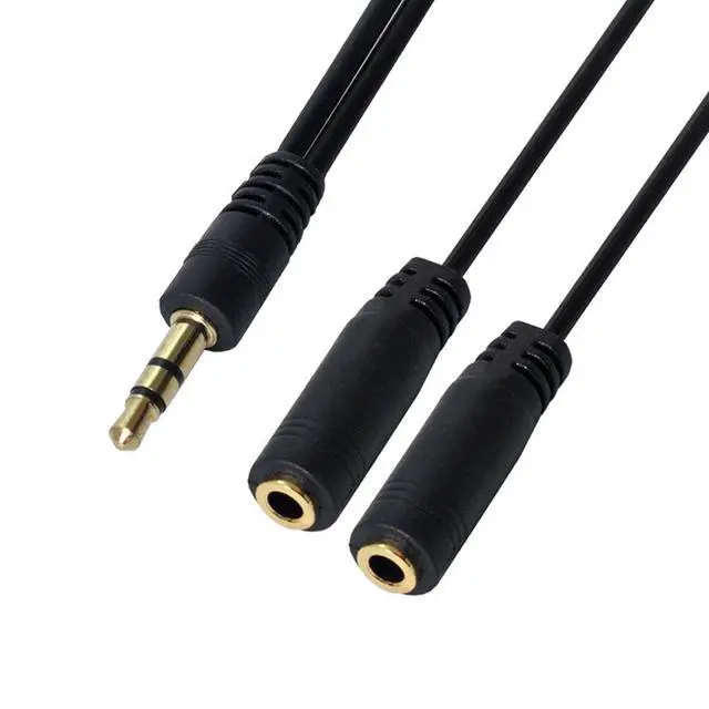 Alt view image 3 of 7 - Headphone/Audio Splitter Cable,3 Pole 3.5mm 1 Male to 2 Female Audio Stereo Headphone Y Splitter Cable with Volume Control Switch