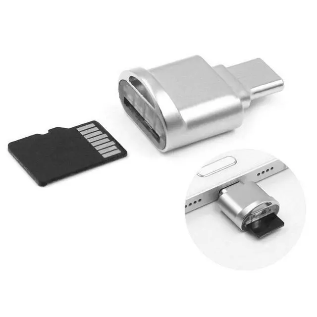 Alt view image 4 of 7 - CY USB-C USB 3.0 to Micro SD SDXC TF Card Portable Card Reader Adapter