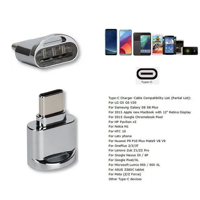 Alt view image 5 of 7 - CY USB-C USB 3.0 to Micro SD SDXC TF Card Portable Card Reader Adapter