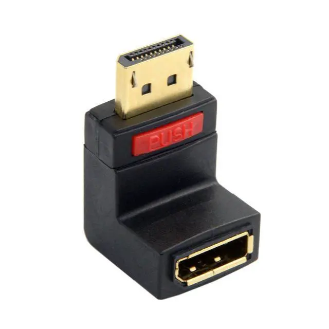 Alt view image 5 of 7 - Up & Down Angled 90 Degree DP DisplayPort Male to Female Extension Adapter 4K 60hz