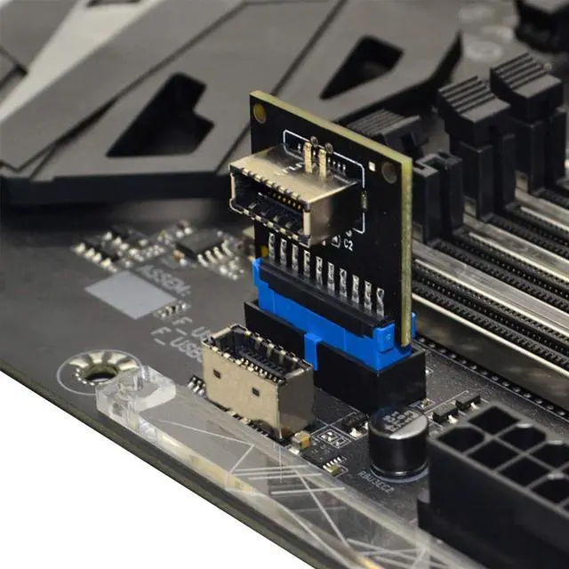 Alt view image 4 of 7 - USB 3.1 Front Panel Socket Type-E to USB 3.0 20Pin Header Male Extension Adapter for Motherboard