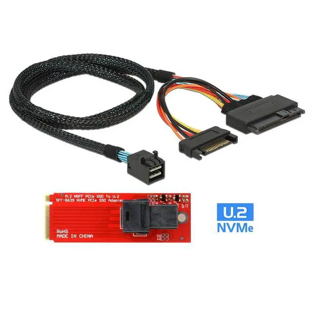 Alt view image 6 of 7 - CY M.2 to U.2 U2 Kit SFF-8639 NVME PCIe SSD Adapter & Cable for Mainboard Intel SSD 750 p3600 p3700 M.2 SFF-8643