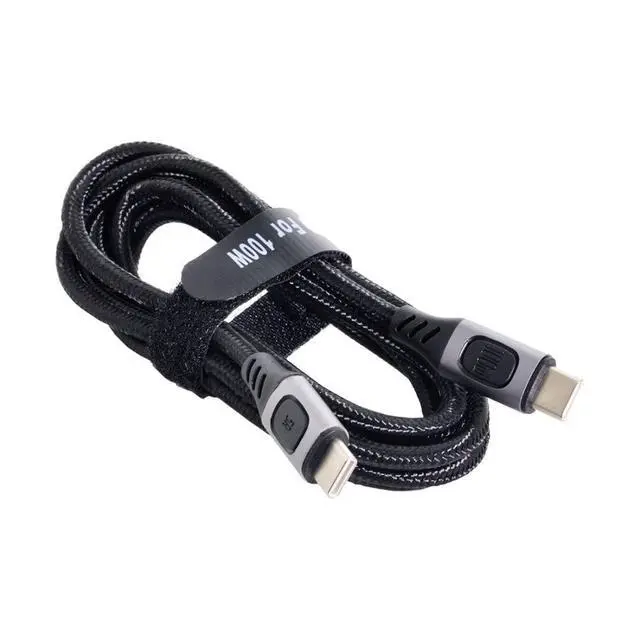 Alt view image 6 of 7 - USB-C Type-C Male to USB-C Male USB 2.0 Version Data Cable Support E-Marker PD 100W for Laptop & Phone 2.0M