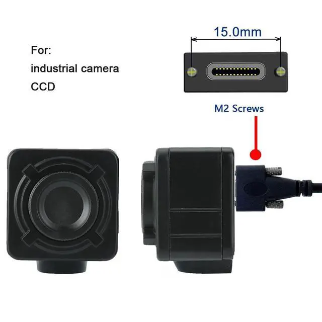 Alt view image 3 of 7 - Type-C USB 3.1 USB-C Male to Male Type-C USB 3.1 USB-C with M2 Screws Locking Panel Mount Type 10Gbps Data Cable 2.0M