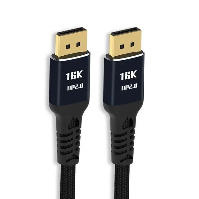 Alt view image 2 of 7 - CY DisplayPort DP 2.0 Cable,DP Male to DP Male (15360x8640) 16K 10K 8K 4K 60Hz 120Hz 144Hz Ultra-HD Cable for PC Laptop TV