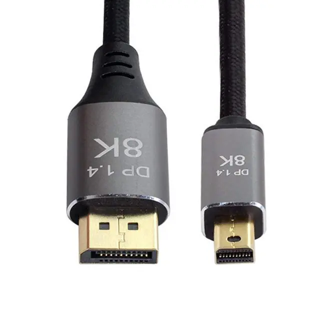 Alt view image 2 of 6 - 2m Mini DP to DP 4K 8K DisplayPort Cable for Video PC Laptop TV