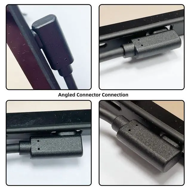 Alt view image 3 of 7 - USB 3.0 to USB C 90 Degree Angled Data Transfer Extension Cable 5Gbps DC 5V 3A 3.0M
