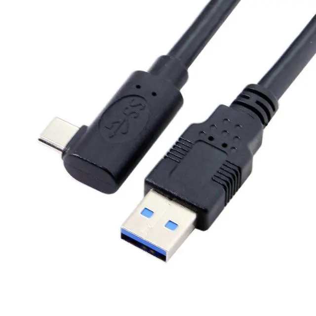 Alt view image 6 of 7 - USB 3.0 to USB C 90 Degree Angled Data Transfer Extension Cable 5Gbps DC 5V 3A 3.0M