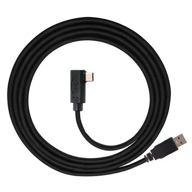 Alt view image 2 of 7 - CY Fit for Quest Link VR USB 3.1 Type-C Left Right Angled Type to Standard USB3.0 Data Cable 1.2M