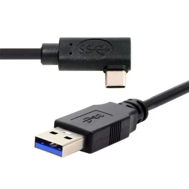 Alt view image 3 of 7 - CY Fit for Quest Link VR USB 3.1 Type-C Left Right Angled Type to Standard USB3.0 Data Cable 1.2M