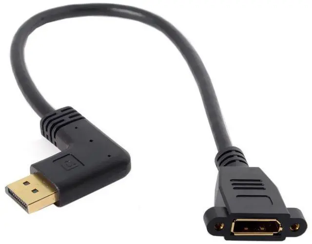 Main image of 4K DP 1.2 Extension Cable DisplayPort Male to Female 90 Degree Left Angled Extension Cable 4K 60hz