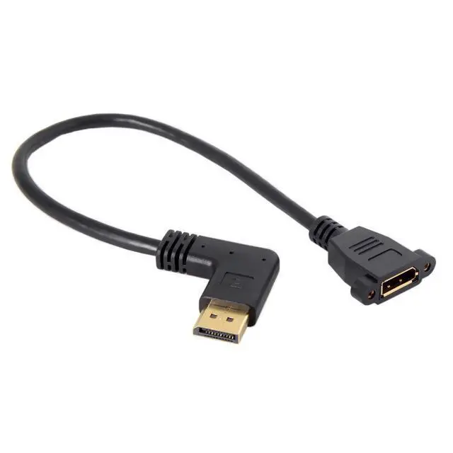 Alt view image 2 of 7 - 4K DP 1.2 Extension Cable DisplayPort Male to Female 90 Degree Left Angled Extension Cable 4K 60hz
